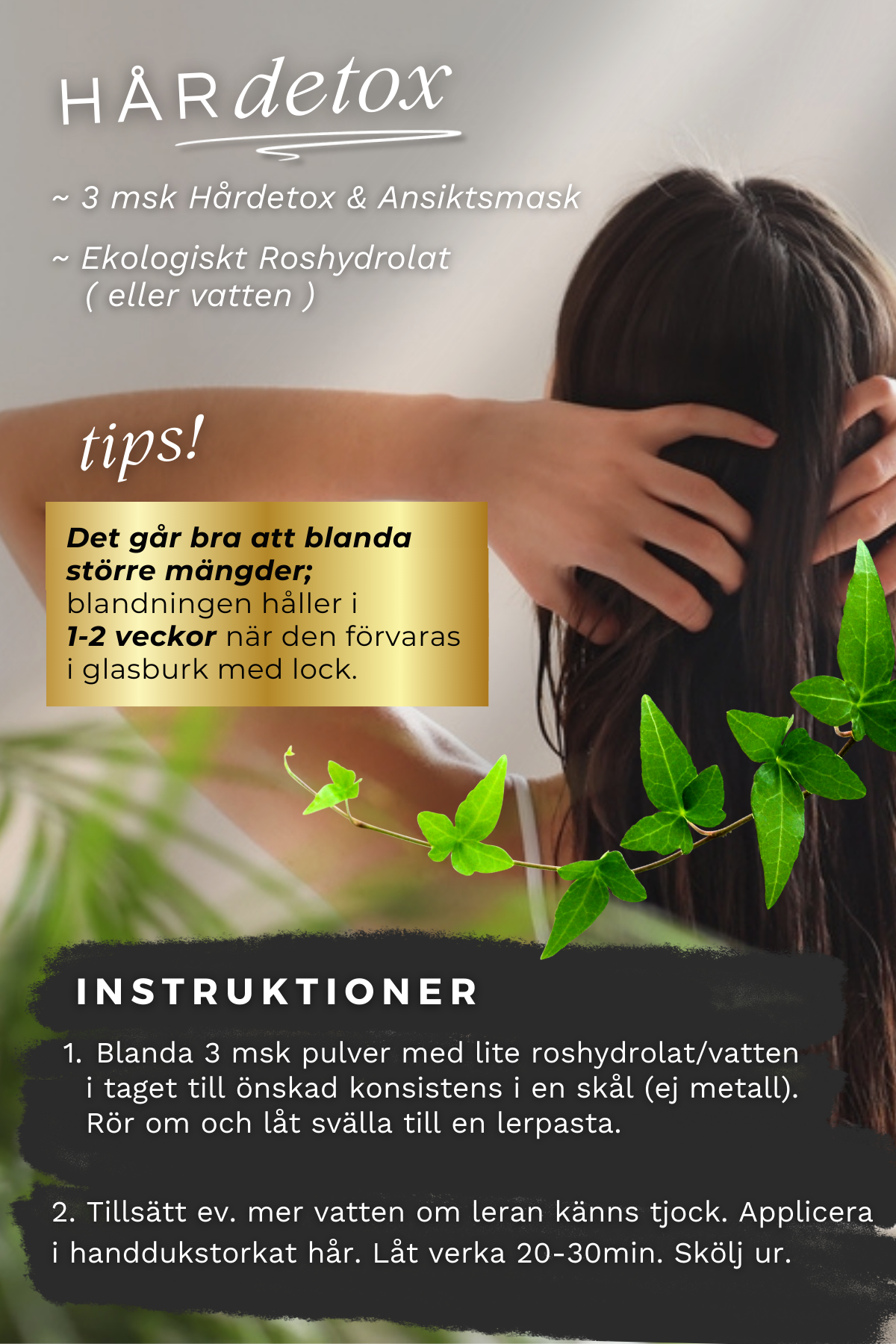 Hårdetox & Ansiktsmask, perfekt när du är ny med naturlig hårvård - Dalarnaseko.se