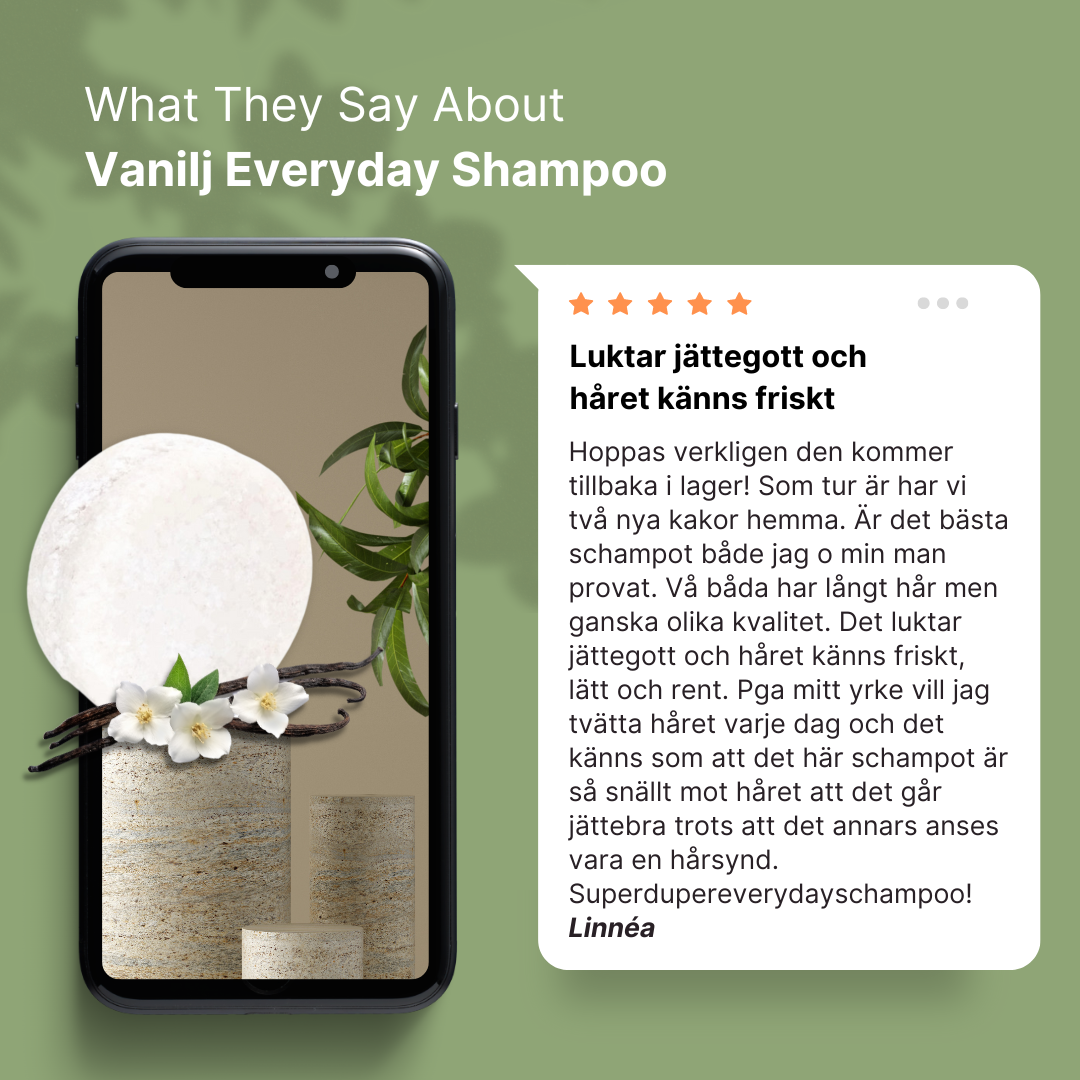 Schampokaka Vanilla Everyday Shampoo for Oily & Straight Hair - Dalarnaseko.se