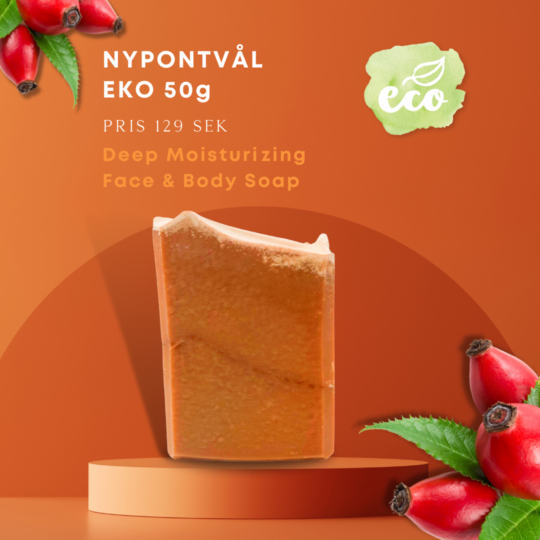 Nypontvål EKO, Deep Moisturizing Face & Body Soap - Dalarnaseko.se