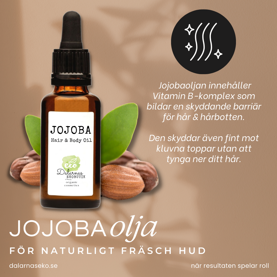Jojobaolja EKO, fantastisk hårolja för hår som snabbt blir fett - Dalarnaseko.se