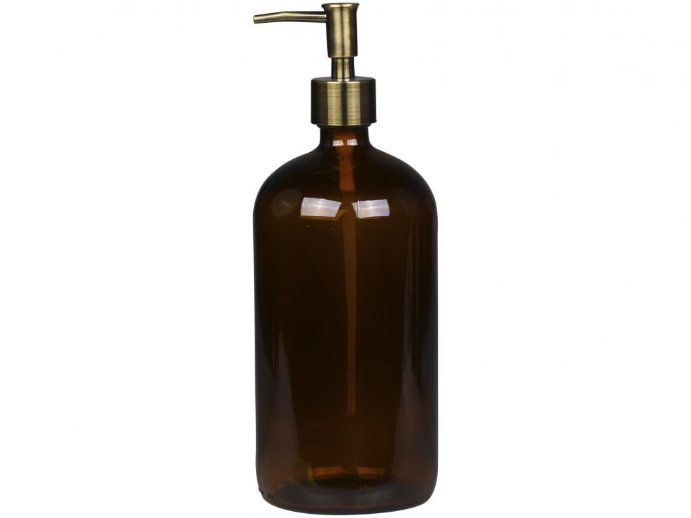 TVÅLPUMP I GLAS - MOCCA - 2 pumphuvuden - Svart & Mässing - 480 ML eller 1L - Dalarnaseko.se