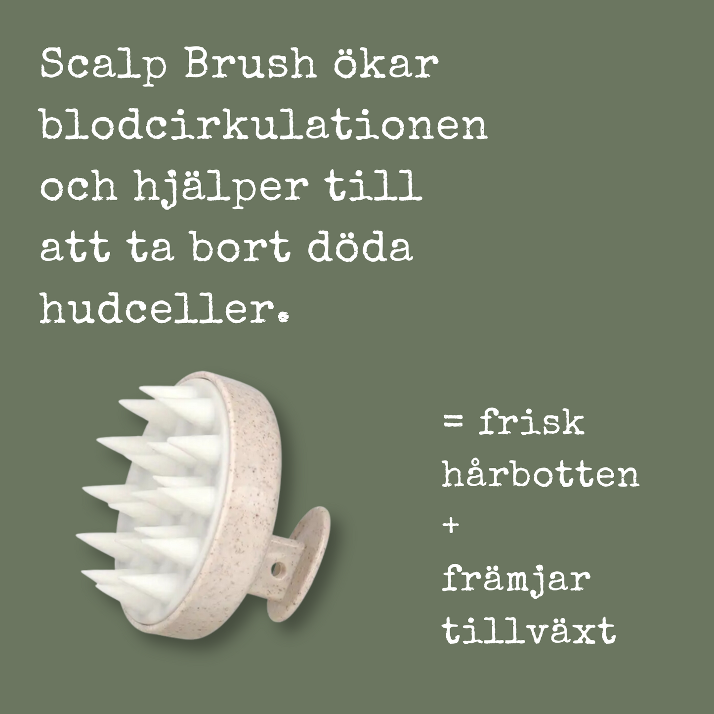 Scalp Brush, främjar hårets naturliga tillväxt och tar bort döda hudceller